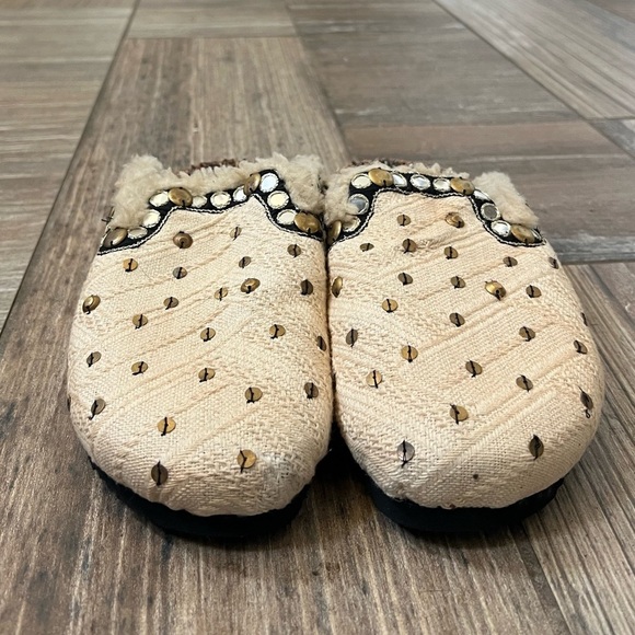 Free People Textile Damon Cozy Mules Size 7.5 - Picture 3 of 9